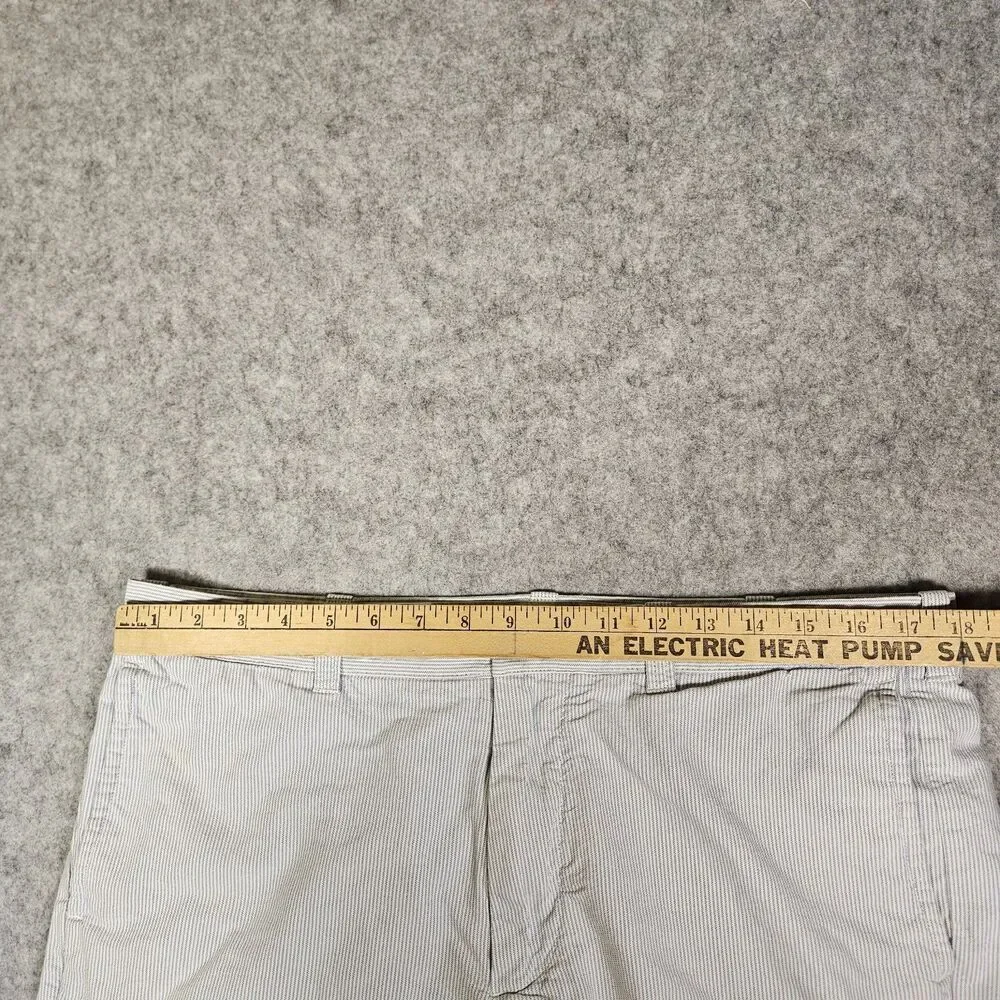 J‎ Crew Mens Blue Stripe Gramercy Flat Front Shorts Casual Preppy Comfort Sz 36W